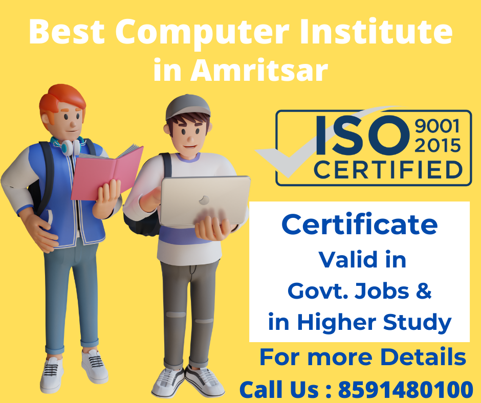 iso certified computer institute in Amritsar